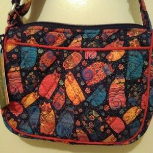 Laurel Burch Quilted Cat Crossbody Purse NWTs